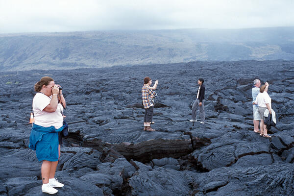 Tourists (Hawaiʻi Volcanoes National Park), Big Island, Hawaii, 2005